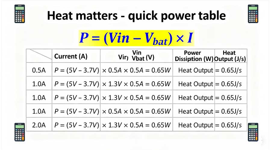 heat matters quick power table