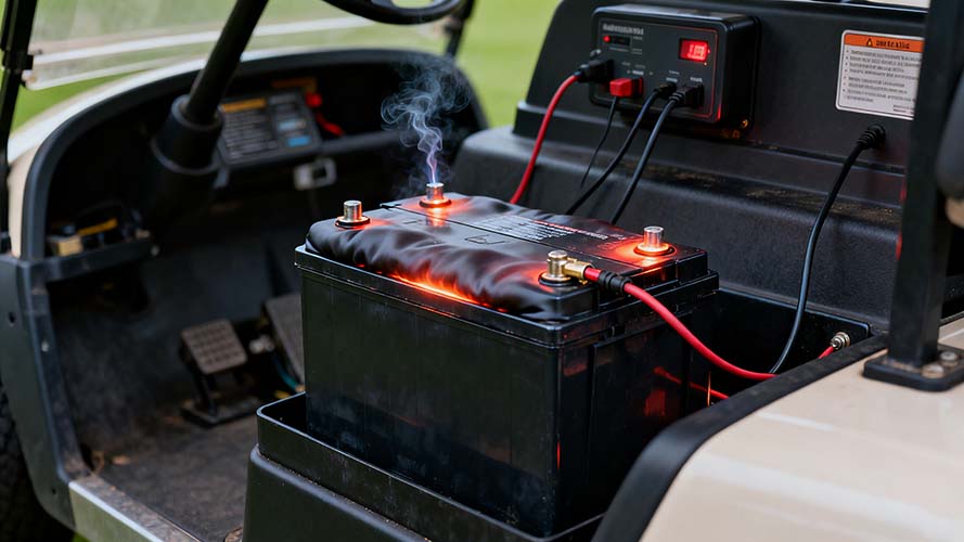 Overcharge of lithium iron battery