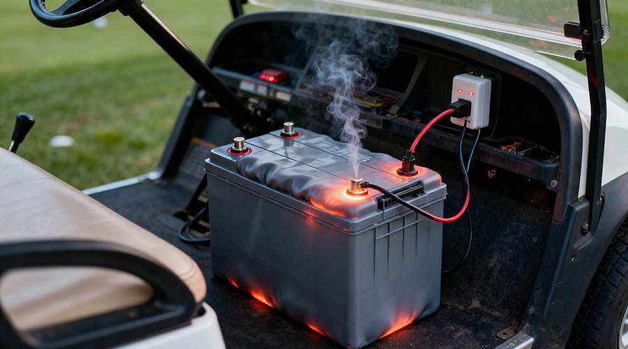 Overcharge of lead-acid batteries