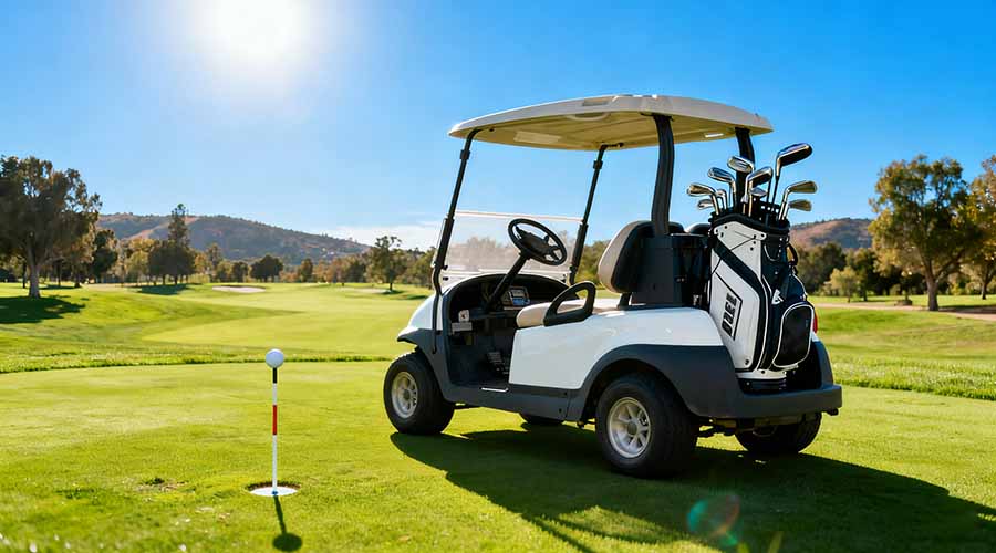 Golf cart scene