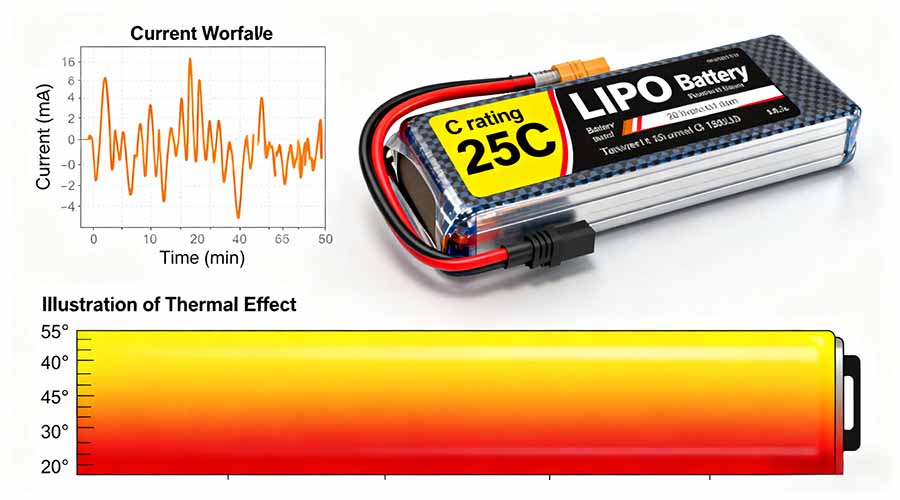 Generation of discharge images for LiPO batteries