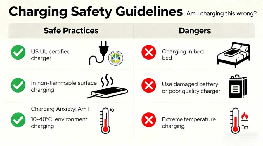 safe battery charging practices