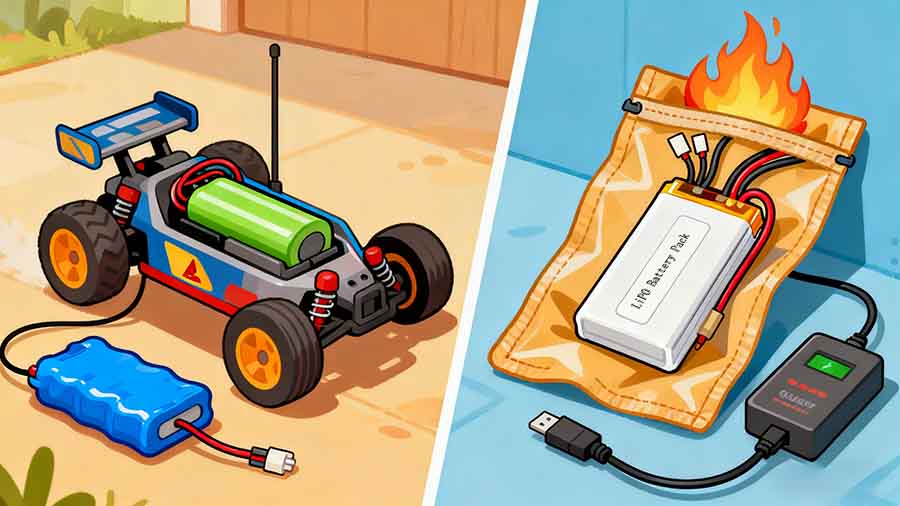 safe usage of rc car batteries for different users