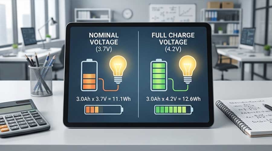 18650 voltage difference