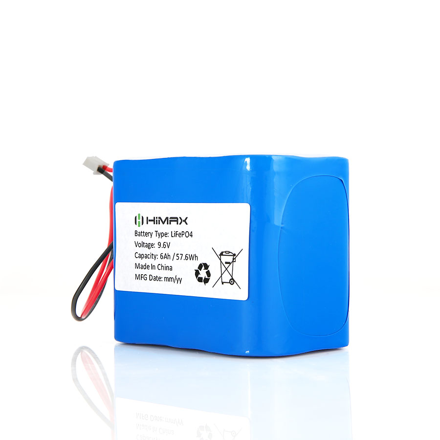 Portable 9.6V 6Ah Rechargeable Lithium Battery Pack