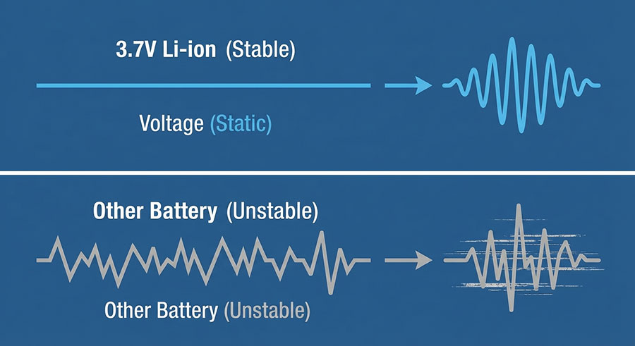 Stable Voltage & Sound Quality Infographic