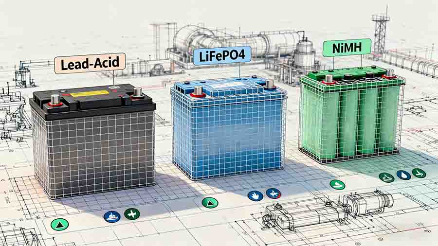 battery chemistry comparison industrial pumps