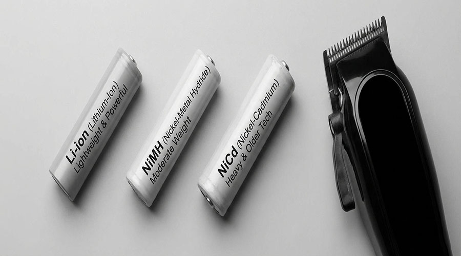 battery types comparison li-ion nimh nicd