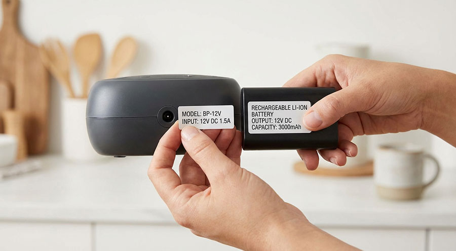 breast pump battery compatibility labels