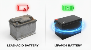 lead acid battery vs lifepo4 lithium battery lifespan comparison chart