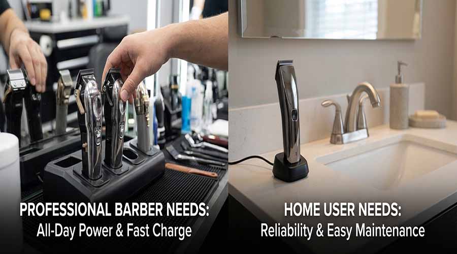 professional vs home clipper usage
