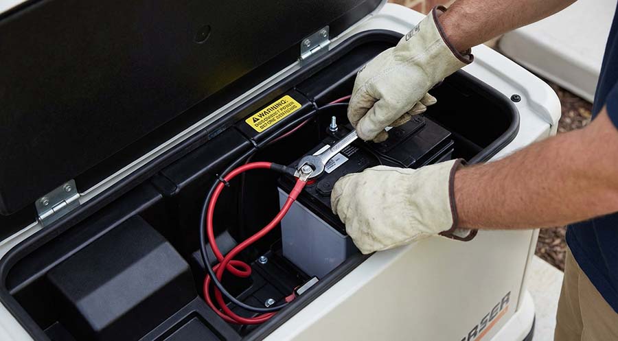 safe generator battery installation