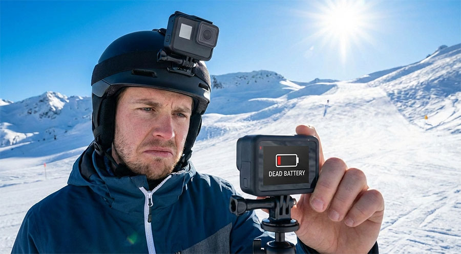 The frustration of a dead battery on a cold ski trip