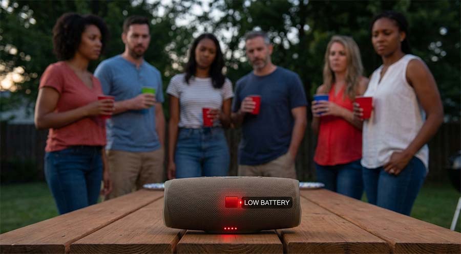 speaker low battery disappointment
