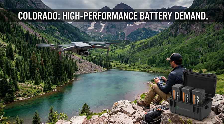 colorado drone photography high discharge battery