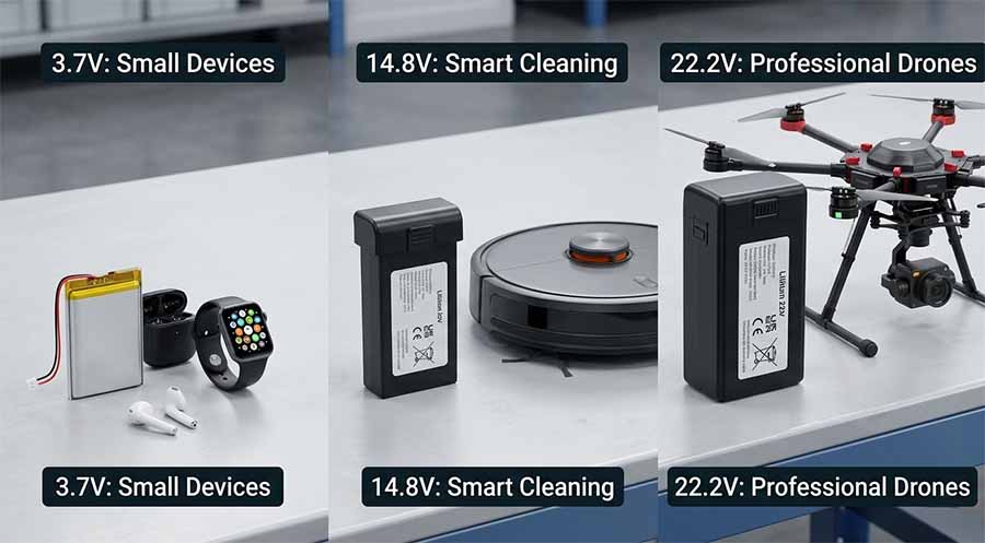 battery applications by voltage