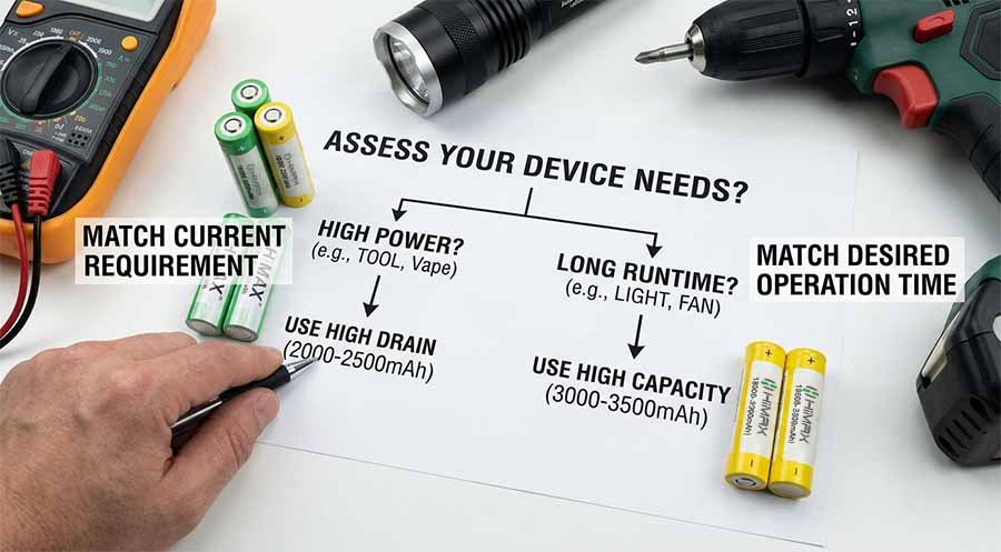 choosing right 18650 battery capacity