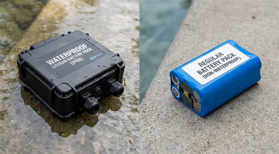 comparison waterproof regular battery