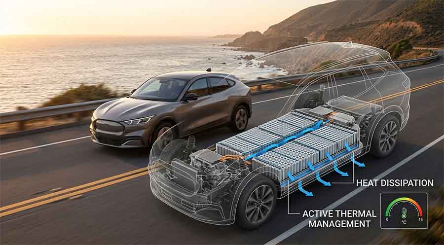 ev cylindrical battery thermal management