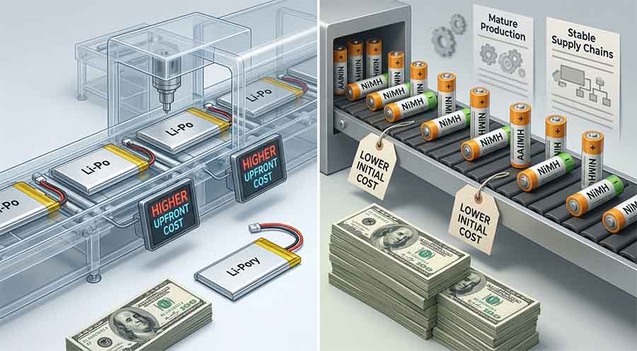 lipo vs nimh cost analysis