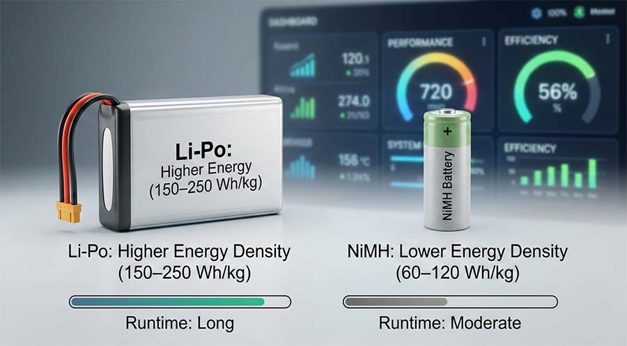 lipo vs nimh energy density comparison