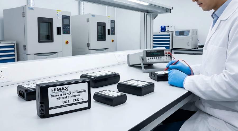 Custom Certified Lithium Battery Pack Himax