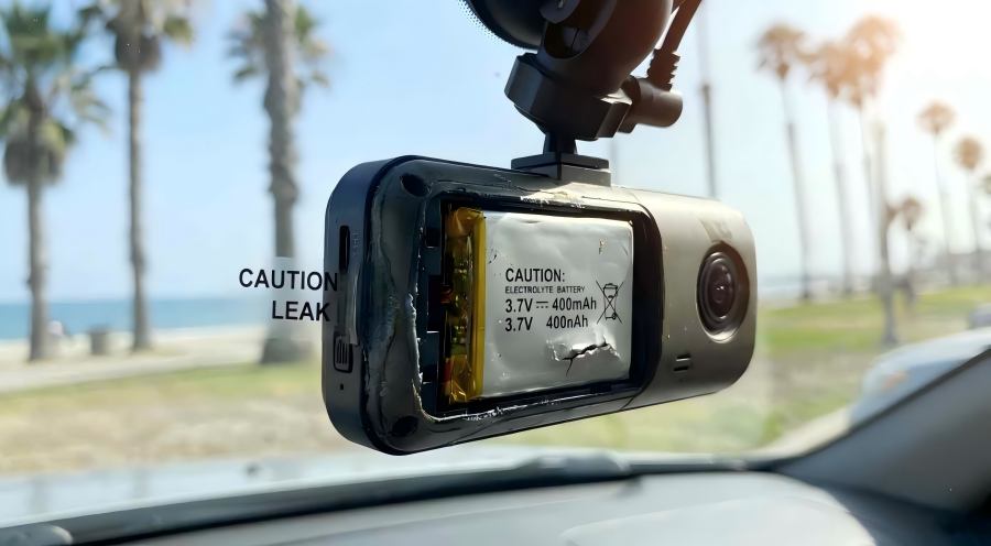 Dash Cam Battery Leak California