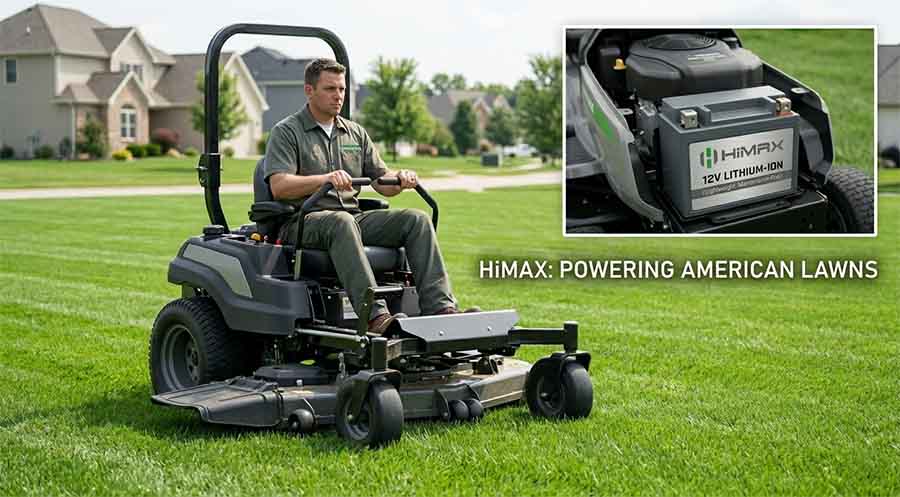 himax battery riding mower power