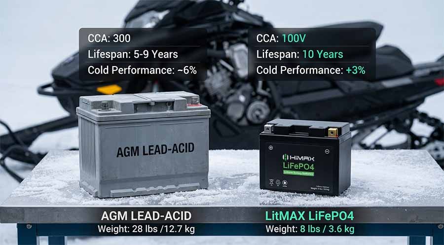 Lead Acid Vs Lithium Snowmobile Battery