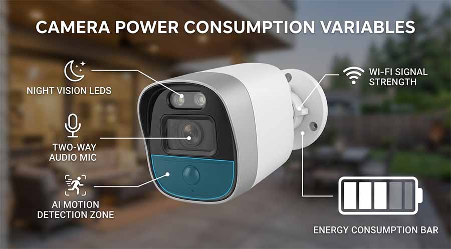 Camera Power Consumption Variables