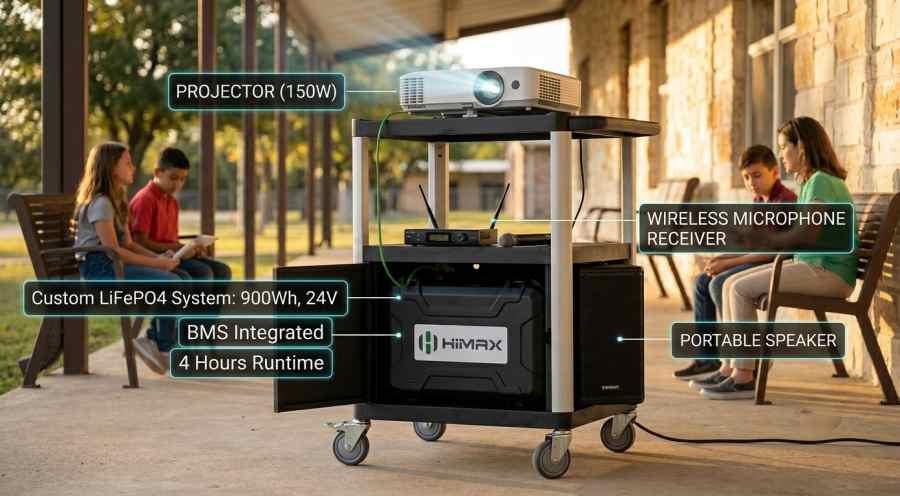 Customized Battery Solution Mobile Classroom