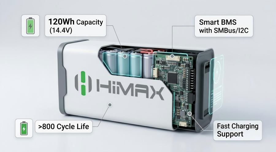 Himax Ems Ventilator Battery Application
