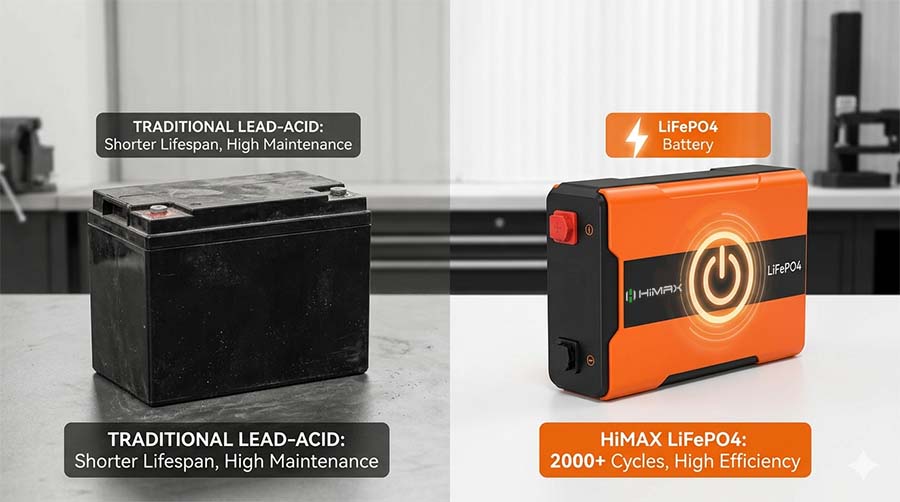 Lead Acid Vs Himax Lifepo4 Battery Comparison