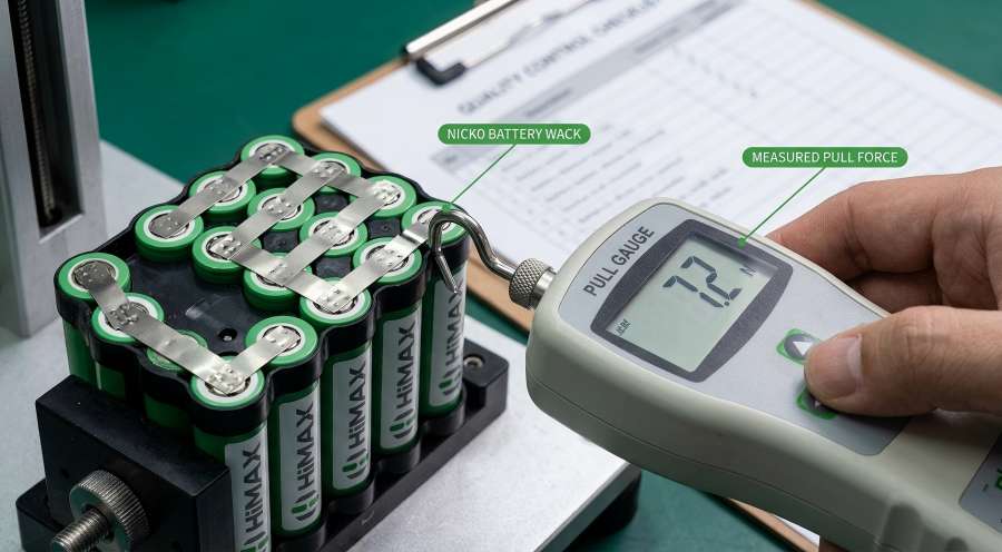 18650 Battery Pack Pull Force Testing