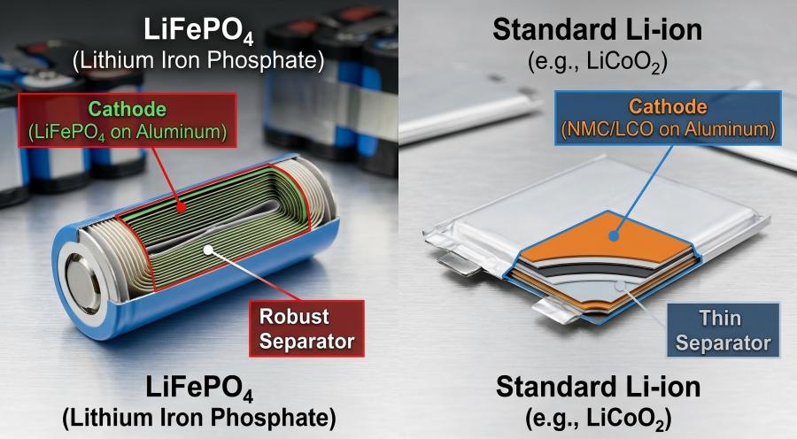 Lifepo4 Vs Li Ion Internal Comparison