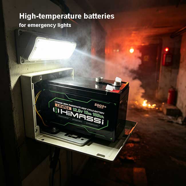 LiFePO4 high-temperature battery 12.8V 12Ah with communication