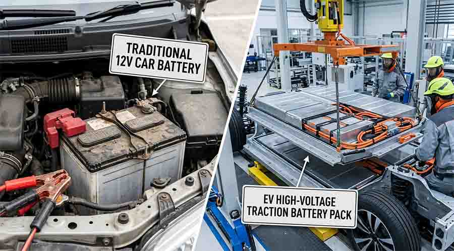 Traditional Vs Ev Battery Comparison